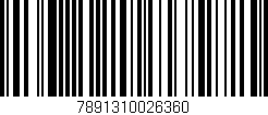 Código de barras (EAN, GTIN, SKU, ISBN): '7891310026360'