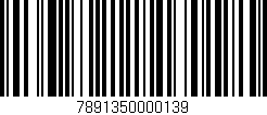 Código de barras (EAN, GTIN, SKU, ISBN): '7891350000139'
