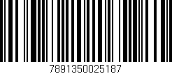 Código de barras (EAN, GTIN, SKU, ISBN): '7891350025187'