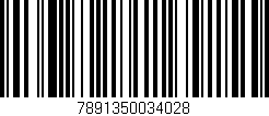 Código de barras (EAN, GTIN, SKU, ISBN): '7891350034028'