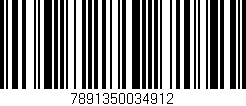 Código de barras (EAN, GTIN, SKU, ISBN): '7891350034912'