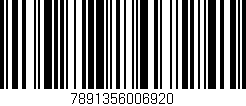 Código de barras (EAN, GTIN, SKU, ISBN): '7891356006920'