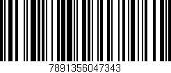 Código de barras (EAN, GTIN, SKU, ISBN): '7891356047343'