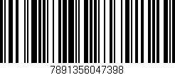 Código de barras (EAN, GTIN, SKU, ISBN): '7891356047398'
