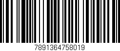 Código de barras (EAN, GTIN, SKU, ISBN): '7891364758019'