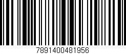 Código de barras (EAN, GTIN, SKU, ISBN): '7891400481956'