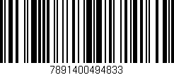 Código de barras (EAN, GTIN, SKU, ISBN): '7891400494833'