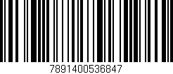 Código de barras (EAN, GTIN, SKU, ISBN): '7891400536847'