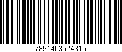 Código de barras (EAN, GTIN, SKU, ISBN): '7891403524315'