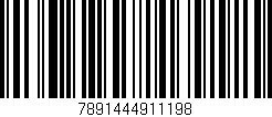 Código de barras (EAN, GTIN, SKU, ISBN): '7891444911198'