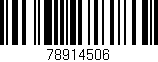 Código de barras (EAN, GTIN, SKU, ISBN): '78914506'