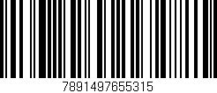 Código de barras (EAN, GTIN, SKU, ISBN): '7891497655315'