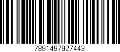 Código de barras (EAN, GTIN, SKU, ISBN): '7891497927443'