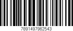 Código de barras (EAN, GTIN, SKU, ISBN): '7891497962543'