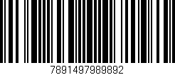 Código de barras (EAN, GTIN, SKU, ISBN): '7891497989892'