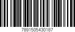 Código de barras (EAN, GTIN, SKU, ISBN): '7891505430187'