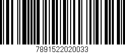 Código de barras (EAN, GTIN, SKU, ISBN): '7891522020033'