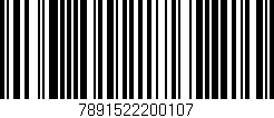 Código de barras (EAN, GTIN, SKU, ISBN): '7891522200107'