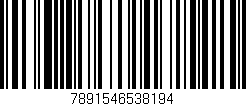 Código de barras (EAN, GTIN, SKU, ISBN): '7891546538194'