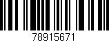 Código de barras (EAN, GTIN, SKU, ISBN): '78915671'