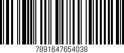 Código de barras (EAN, GTIN, SKU, ISBN): '7891647654038'