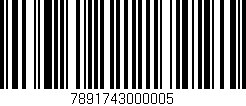 Código de barras (EAN, GTIN, SKU, ISBN): '7891743000005'