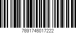 Código de barras (EAN, GTIN, SKU, ISBN): '7891746017222'