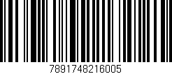Código de barras (EAN, GTIN, SKU, ISBN): '7891748216005'