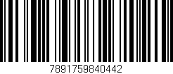 Código de barras (EAN, GTIN, SKU, ISBN): '7891759840442'