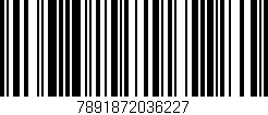Código de barras (EAN, GTIN, SKU, ISBN): '7891872036227'