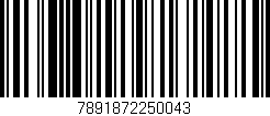 Código de barras (EAN, GTIN, SKU, ISBN): '7891872250043'