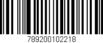 Código de barras (EAN, GTIN, SKU, ISBN): '789200102218'