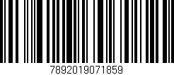 Código de barras (EAN, GTIN, SKU, ISBN): '7892019071859'