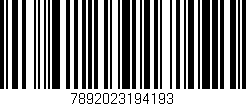 Código de barras (EAN, GTIN, SKU, ISBN): '7892023194193'