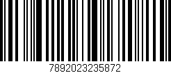 Código de barras (EAN, GTIN, SKU, ISBN): '7892023235872'