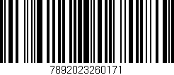 Código de barras (EAN, GTIN, SKU, ISBN): '7892023260171'
