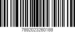 Código de barras (EAN, GTIN, SKU, ISBN): '7892023260188'