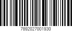 Código de barras (EAN, GTIN, SKU, ISBN): '7892027001930'