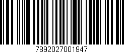 Código de barras (EAN, GTIN, SKU, ISBN): '7892027001947'