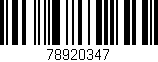 Código de barras (EAN, GTIN, SKU, ISBN): '78920347'