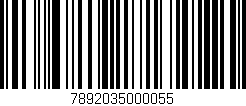 Código de barras (EAN, GTIN, SKU, ISBN): '7892035000055'