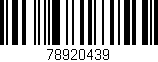 Código de barras (EAN, GTIN, SKU, ISBN): '78920439'