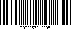 Código de barras (EAN, GTIN, SKU, ISBN): '7892057012005'