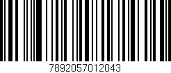 Código de barras (EAN, GTIN, SKU, ISBN): '7892057012043'