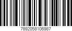 Código de barras (EAN, GTIN, SKU, ISBN): '7892058106987'