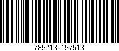 Código de barras (EAN, GTIN, SKU, ISBN): '7892130197513'