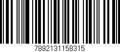 Código de barras (EAN, GTIN, SKU, ISBN): '7892131158315'
