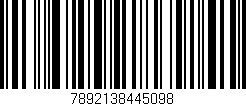 Código de barras (EAN, GTIN, SKU, ISBN): '7892138445098'