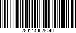 Código de barras (EAN, GTIN, SKU, ISBN): '7892140028449'