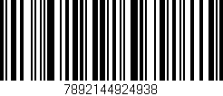 Código de barras (EAN, GTIN, SKU, ISBN): '7892144924938'